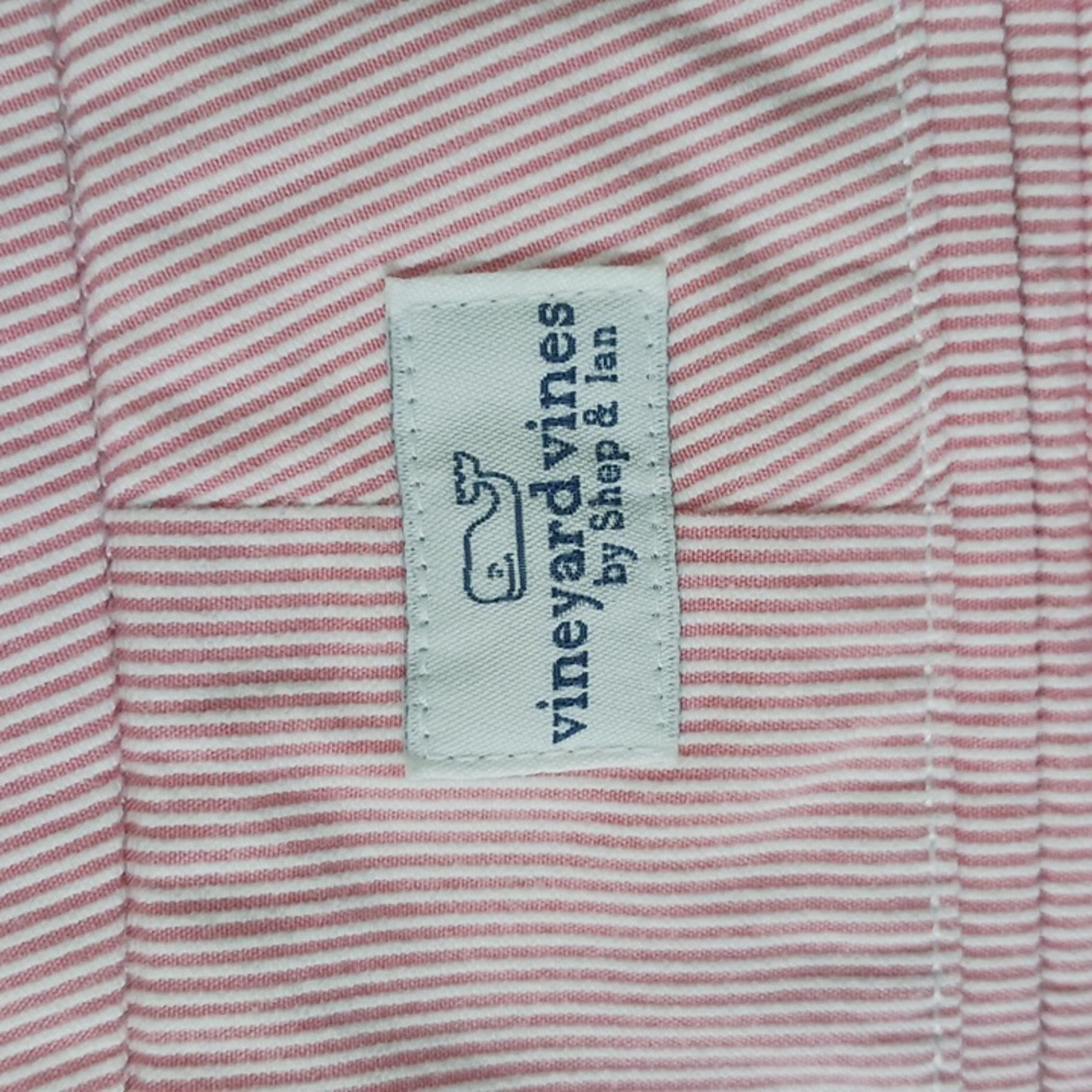 Vineyard Vines pinstripe flat front shorts - waist 33 - pink and white - Picture 5 of 7